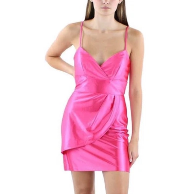 City Studio Barbie Pink Satin Dress M Barbiecore, Nwt, Spaghetti Straps